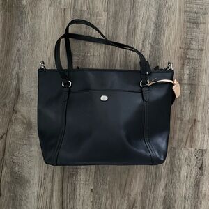 NWT Black Coach Leather Shoulder Bag